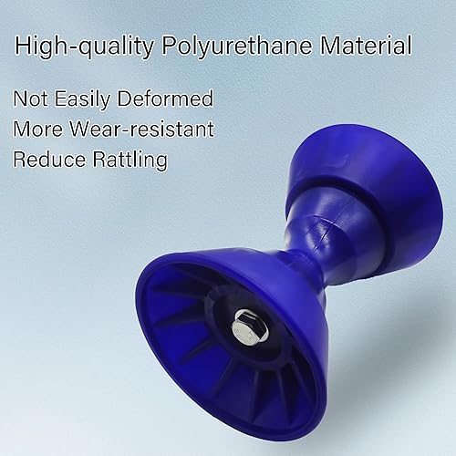 Miniatura 6 de Ensamblaje de rodillo de campana de arco de remolque de barco de 4 pulgadas con eje de 12 pulgada para soporte de 4 pulgadas, poliuretano