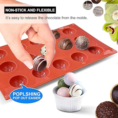 Miniatura 68 de Walfos Molde de silicona para letras y números de chocolate, molde antiadherente para chocolate, hecho de silicona de grado alimenticio, sin BPA, 2