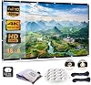 120 Inch Projection Screen, Portable HD 4K Screen for School Home Theatre Cinema, Matte White Widescreen, Wall Mount, 271cmW X 155cmH, Canvas, 160deg Viewing Angle