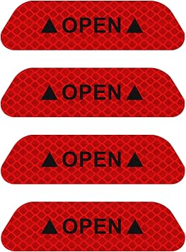 4PCS Reflective Open Warning Stickers for Car Door