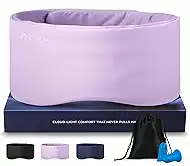 Dual-Sided Sleep Mask for Side Sleepers, Soundless Velcro, Bamboo Fiber & Milk Silk Eye Mask, Zero Pressure Sleeping Mask for Women & Men, Eye Relief Blindfold for Nap, Travel Essentials, Purple