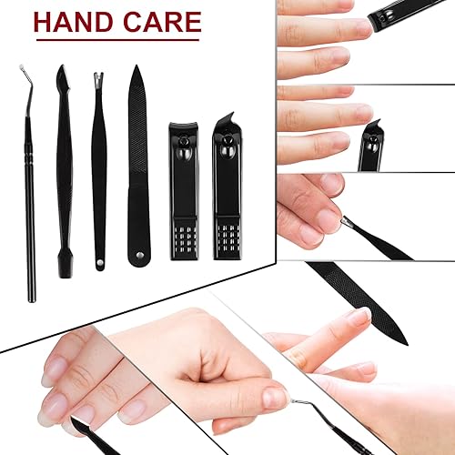 Miniatura 2 de Juego de manicura y cortaúñas kit de pedicura 18 en 1, material de acero inoxidable, cortador de cutículas, juego profesional de cortaúñas