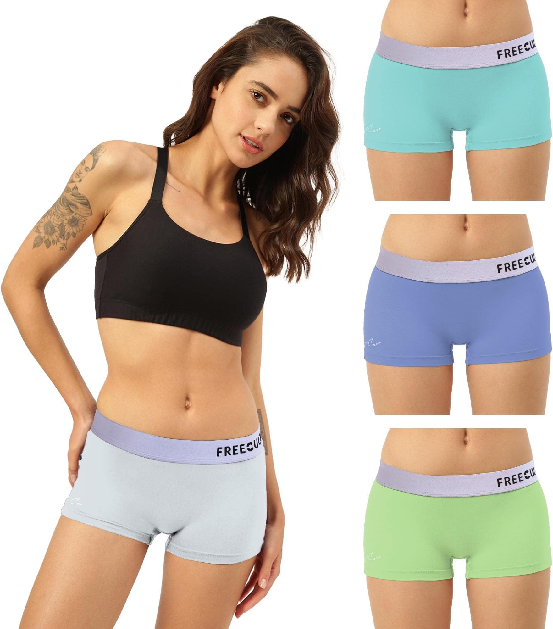 FREECULTR Women's Underwear Antibacterial Micromodal Airsoft Cult Waistband | Boy Short - Non-Itch, No Chafing, Sweat-Proof Comfort