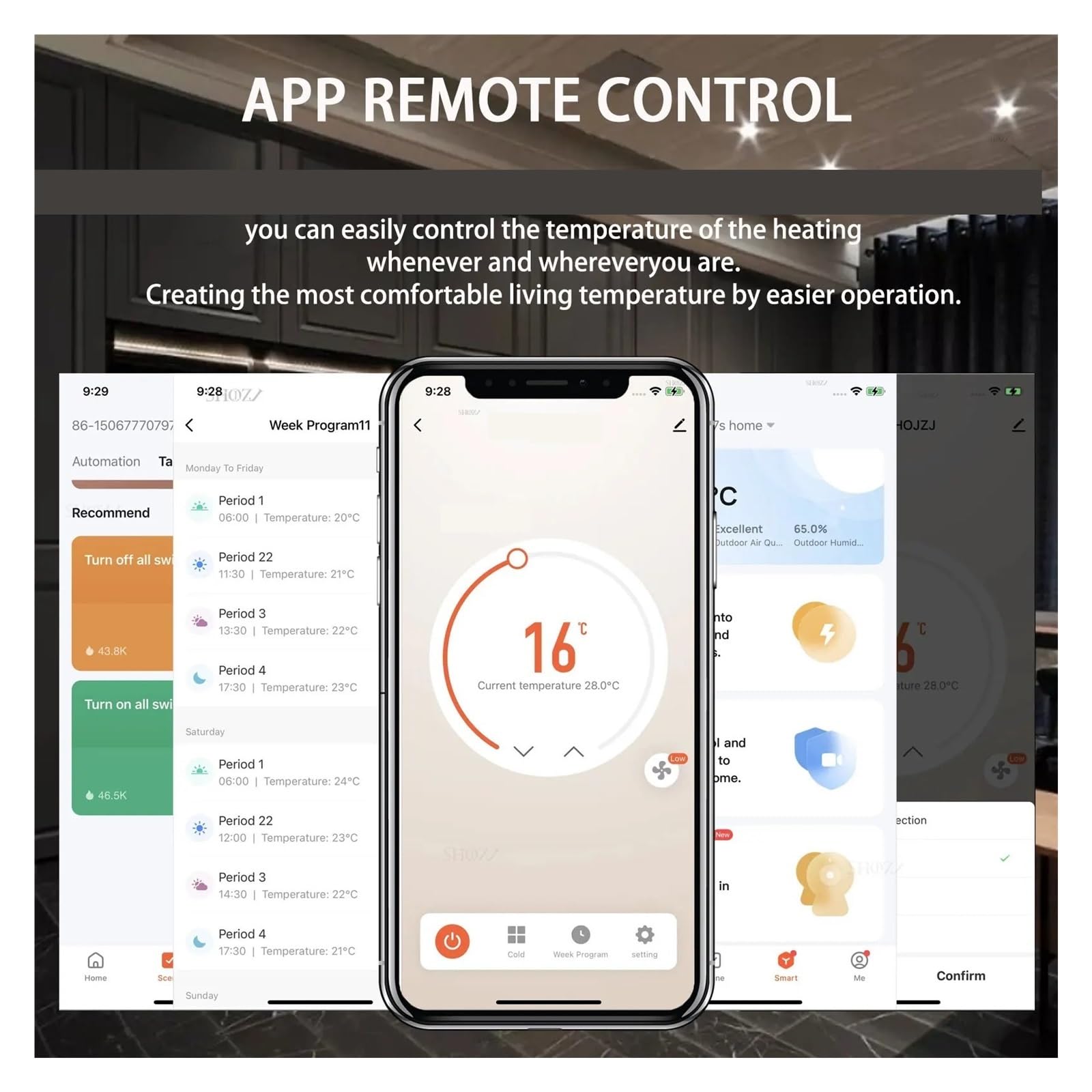 Termostato Hvac con display digitale Termostato intelligente Raffreddamento di riscaldamento a 3 velocità for controller di climatizzazione