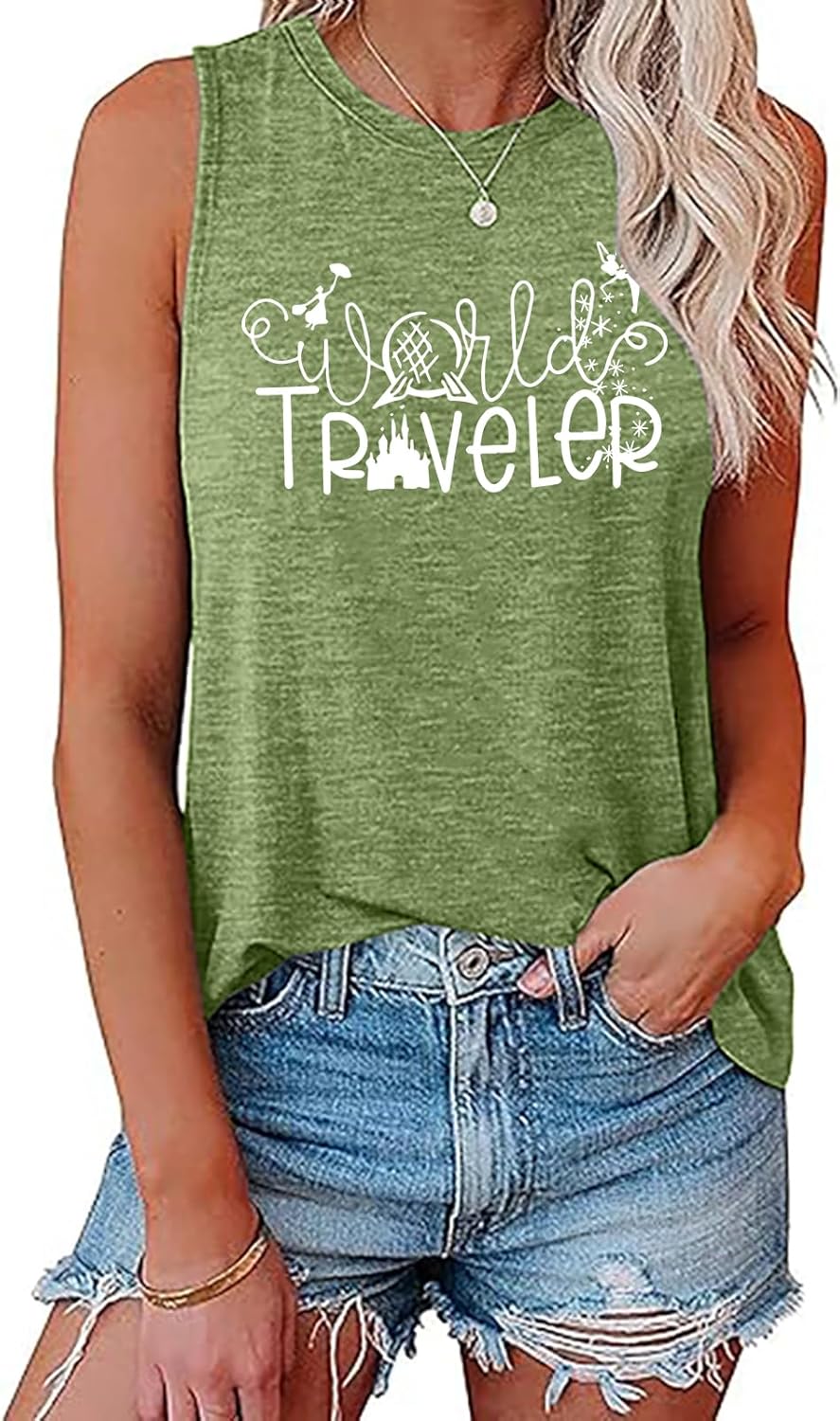 Magic Castle Tank Top Women Happiest Place On Earth Graphic Sleeveless Summer Holiday Vacation Trip Tops Shirts