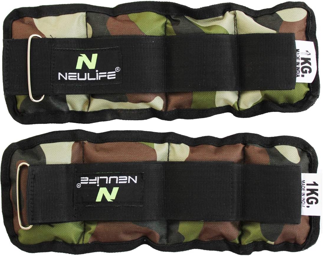 Neulife Camouflage 1 kg x 2 pc (net Weight 2kg) Ankle & Wrist Weight