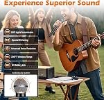 Wireless Microphone, Professional Cordless Dynamic Wireless Mic Set, Handheld Microphone System,200ft Range, Easy-to-use for Singing,Karaoke, DJ, Church,Wedding (KA-328)