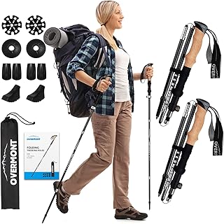 Overmont Carbon Fiber Trekking Poles - Lightweight...