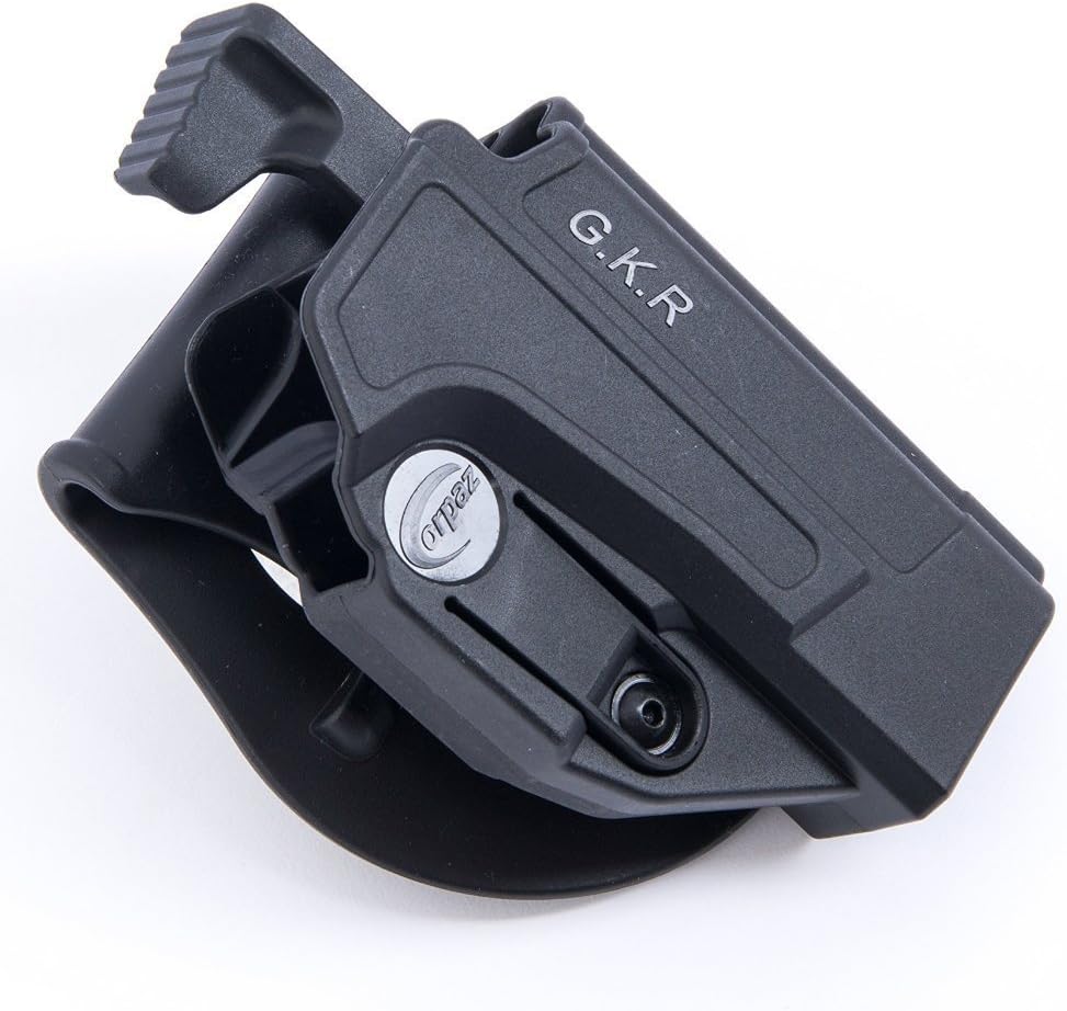 Orpaz Black Polymer 1911 Thumb Release Holster Rotation Paddle Tension Adjustment Fits All 1911 Picatinny-Rail & Without