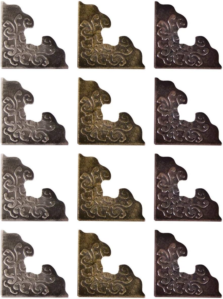 Tim Holtz Metal Corners, 12 per pack, 1 Inch, Antique Finishes, TH92789 (Pack of 2)