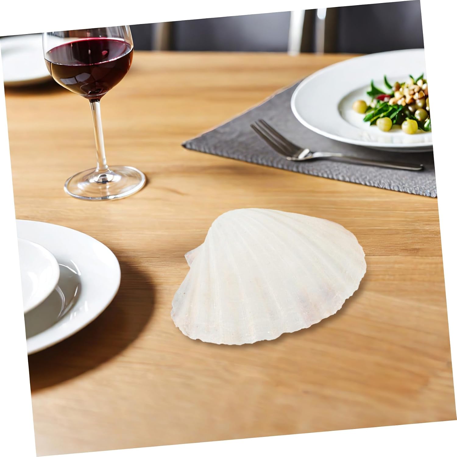 Cabilock 12pcs Natural Scallop Shells Baking Dishware for Cooking and Steaming Elegant Seashell Plates for Seafood DIY Crafts Party Decor Tableware