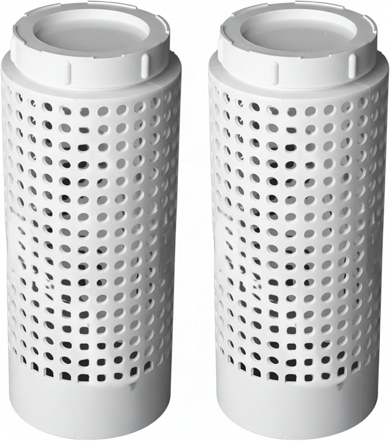 In Ground Worm Composter PVC Composter with Multiple Hole Patterns Ideal for Garden Beds Aquaculture Worm Farm Filtration (2Pcs Round Holes with Covers)