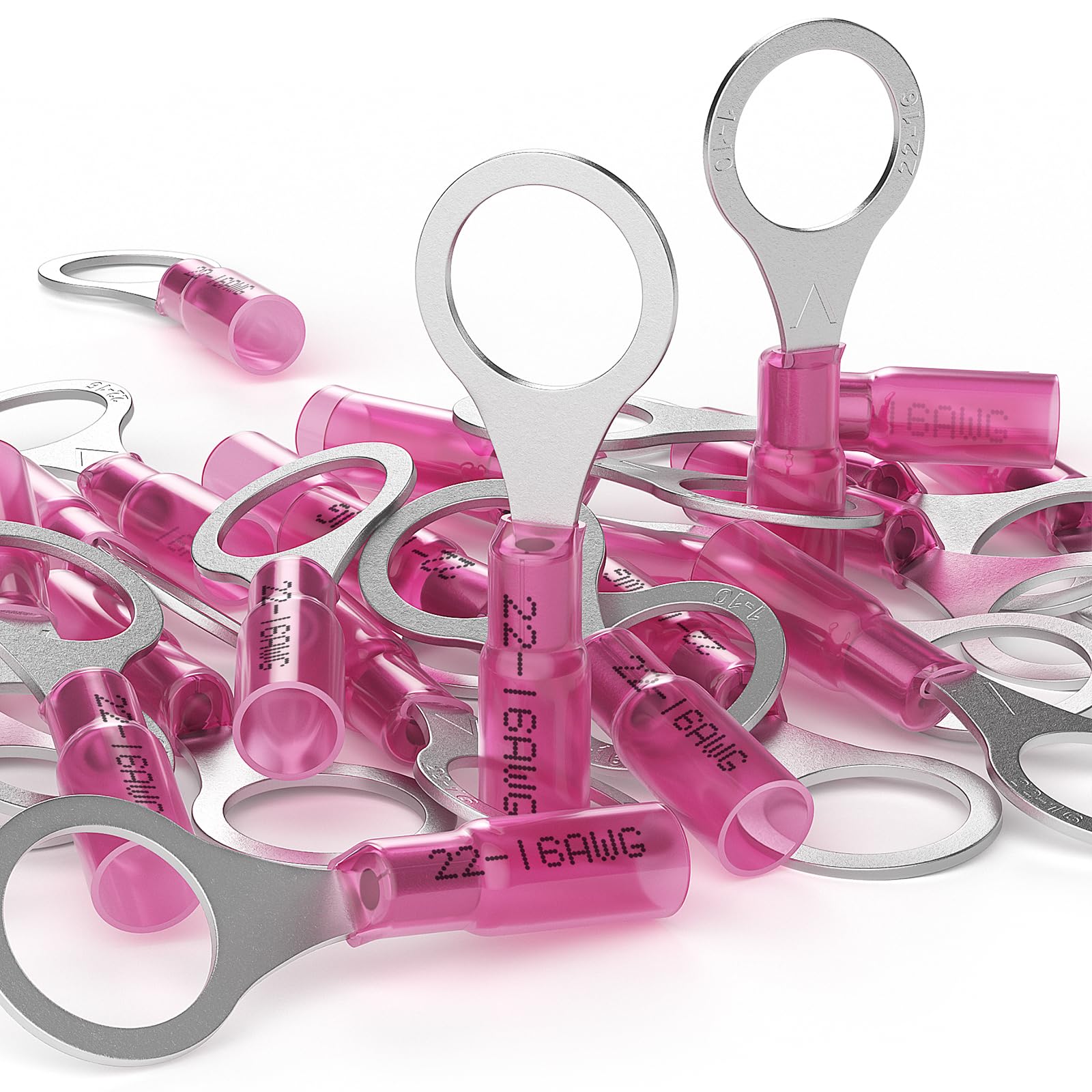Ring Terminals - 22-18 AWG Heat Shrink Connectors -15 Ring Terminals - 22-18 AWG Heat Shrink Connectors -15