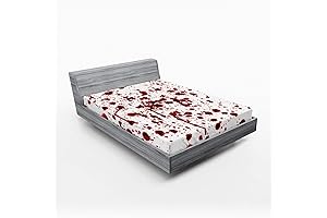 Ambesonne Horror Fitted Sheet: Frightfully Spooky for Your Rest