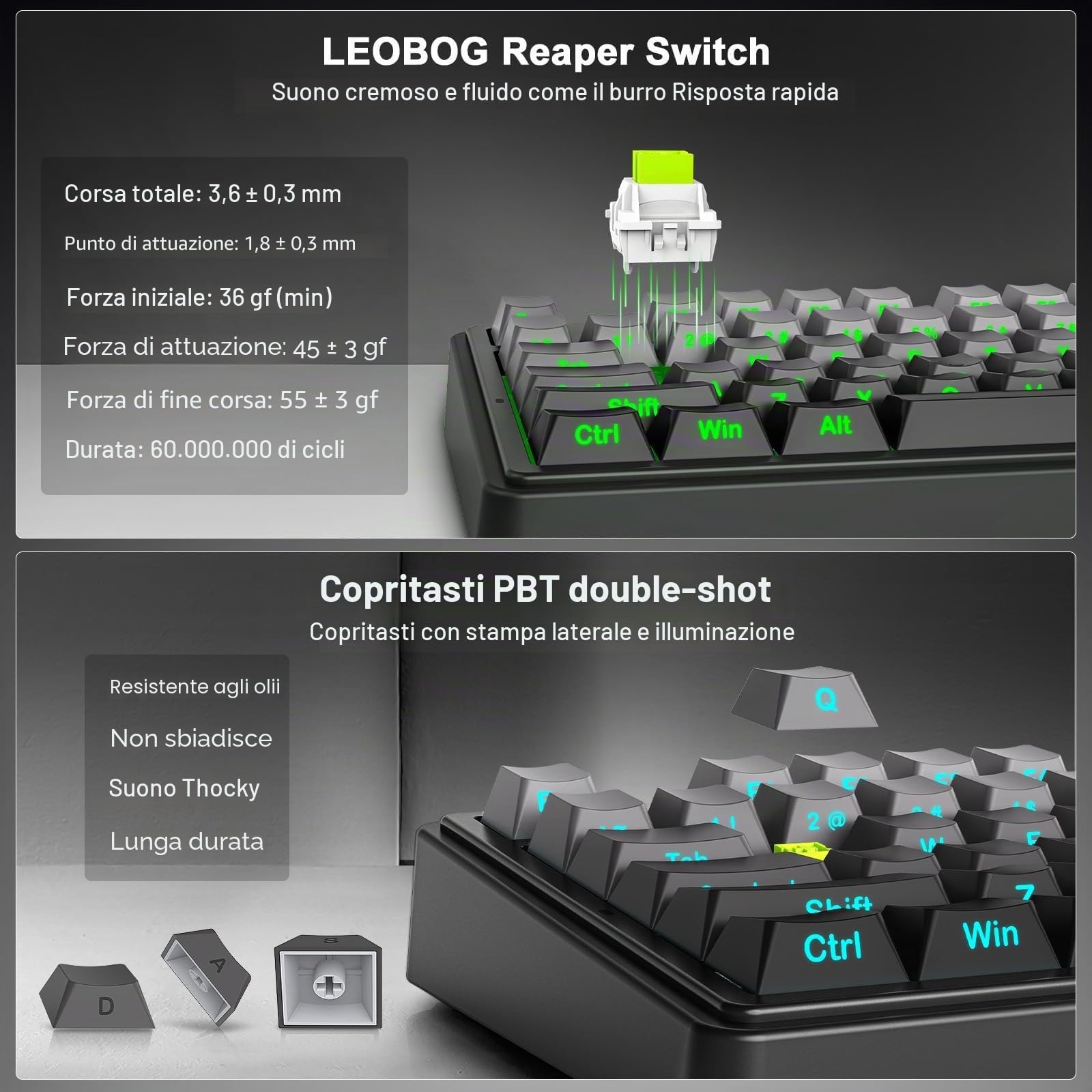 TZMRIT Tastiera meccanica da gioco F75 MAX 2,4 GHz/Type-C/BT5.0 sans-fil incisione lateralestruttura a molla a gashot-swap RGB