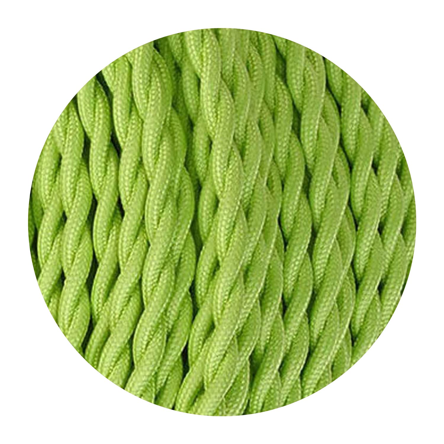 3 Core Braided Flexible Fabric Wire Flex Cable Antique Twisted Cable 3 Conductor 16.4ft Braided Electrical Cord Flex Cord Italian Braided for DIY (Light Green, 5 Meter / 16.4ft)