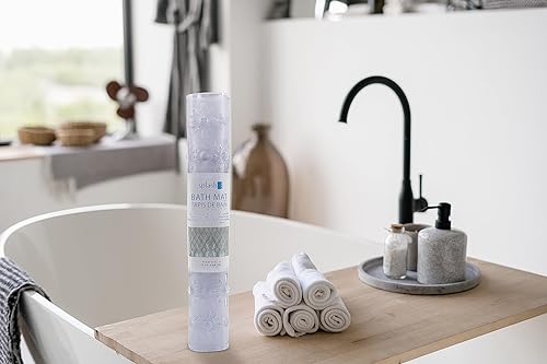 Miniatura 7 de Splash Home Tapete antideslizante para bañera con ventosas y agujeros de drenaje, tapete de baño para bañera, 27 pulgadas de largo x 14.5 pulgadas