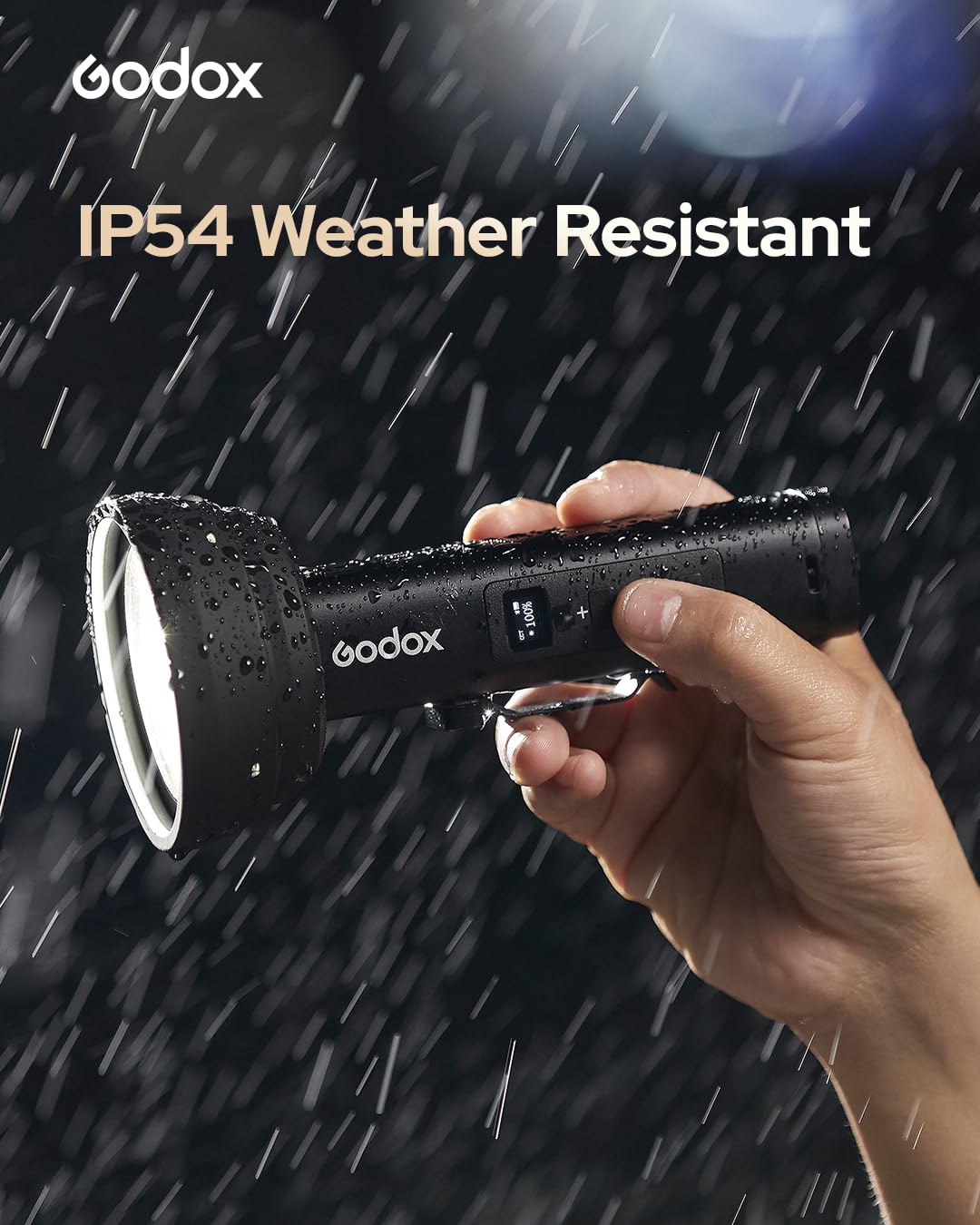 Godox FL15Bi Luce Video LED Bicolore Portatile, 2800K-6500K, 25600 Lux @0.5m, CRI 97 TLCI 98, Batteria Integrata 4750mAh, USB-C, 11 Effetti FX, Controllo App, IP54 per Video Ritratto Content Creation