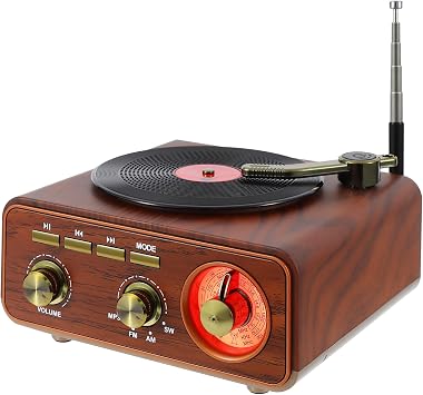 Retro Bluetooth AM FM SW Radio, Portable Rechargeable Vintage Radio