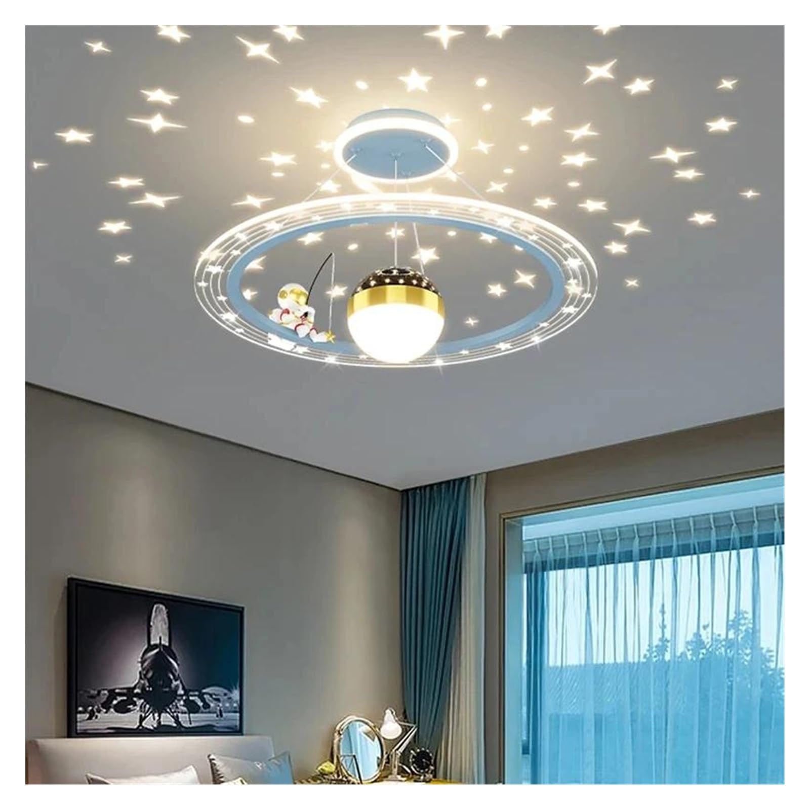 KLXSIVU Chandelier Light, Modern Children Led for Living Restaurant Room Nursery Child Bedroom Home Decoration Hanging Lamp Lusters Fixture
