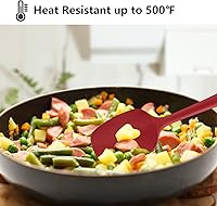 Vista 3 de Juego de espátulas de silicona rojas de 5 piezas, juego de espátulas de goma resistentes al calor, juego de espátulas de cocina aptas