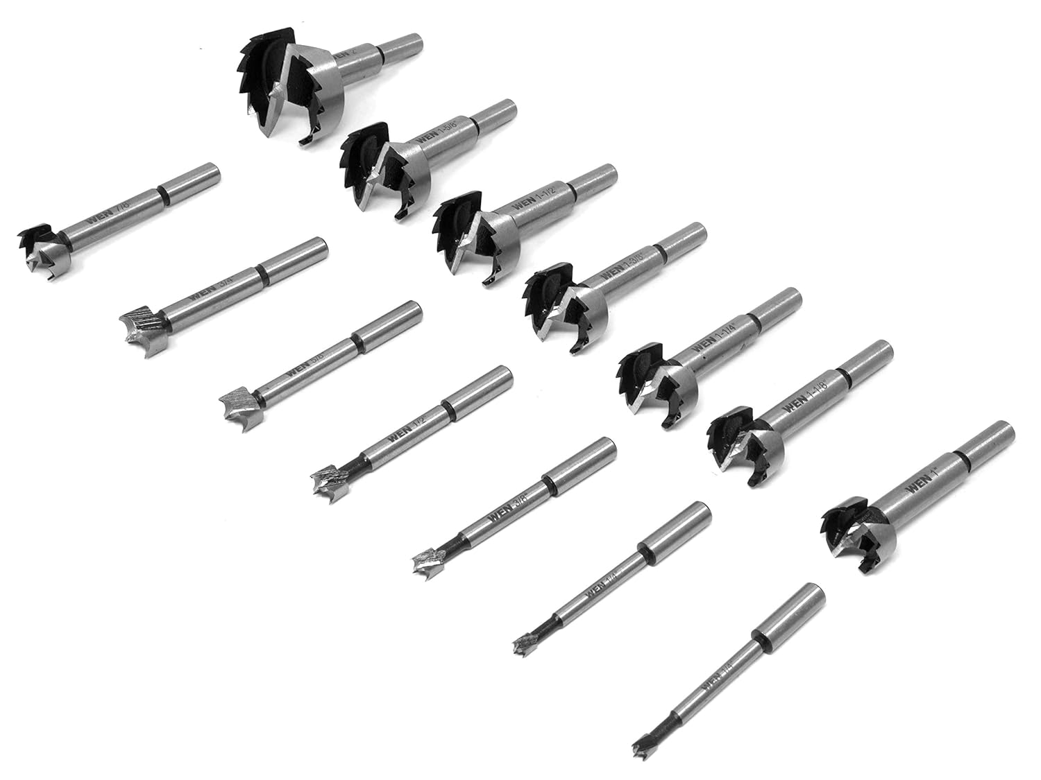 Wen FB5114 14-Piece Forstner Bit Set with Carrying Case