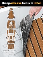 Vista 3 de FOCEAN Boat Flooring EVA Foam Boat Decking Faux Teak Marine Flooring Marine Mat Sheet for Motorboat RV Yacht Kayak Surfboard, 94.5"x