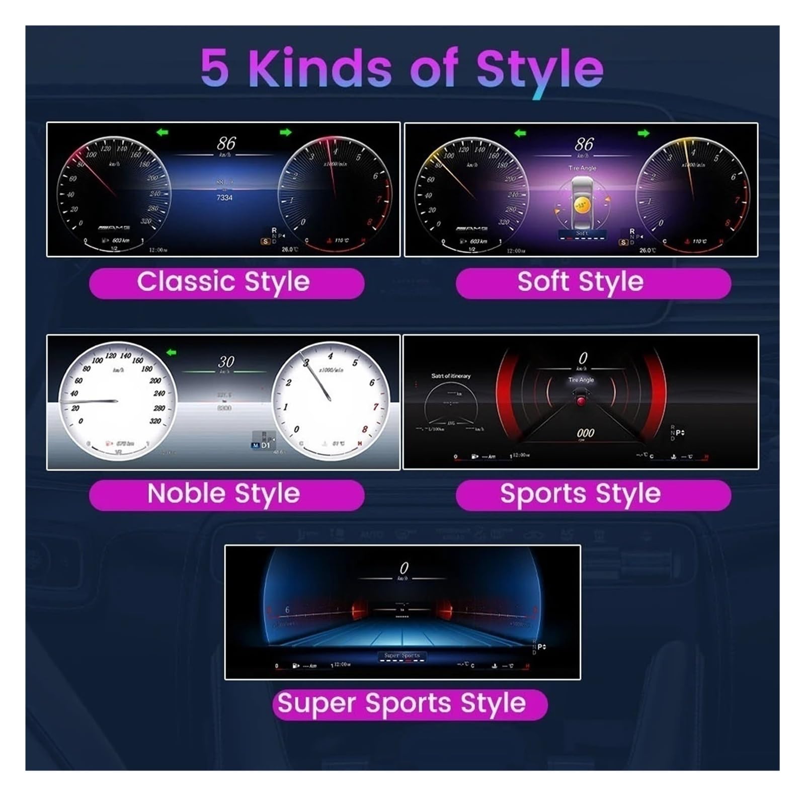 Panel de instrumentos digital LCD de 12,3 pulgadas compatible con Mercedes Benz E W212 NTG4.0 2010-2015 Panel de instrumentos virtual Velocímetro Medidor de cabina(NTG4.5 2014-2015 RHD)