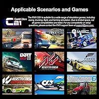 Vista 7 de PXN CB1 Gaming Button Box – Sim Drive Control with 19 Buttons (9 Types), 30 Programmable Options, RGB Backlight, USB – Compatible with Windows PC