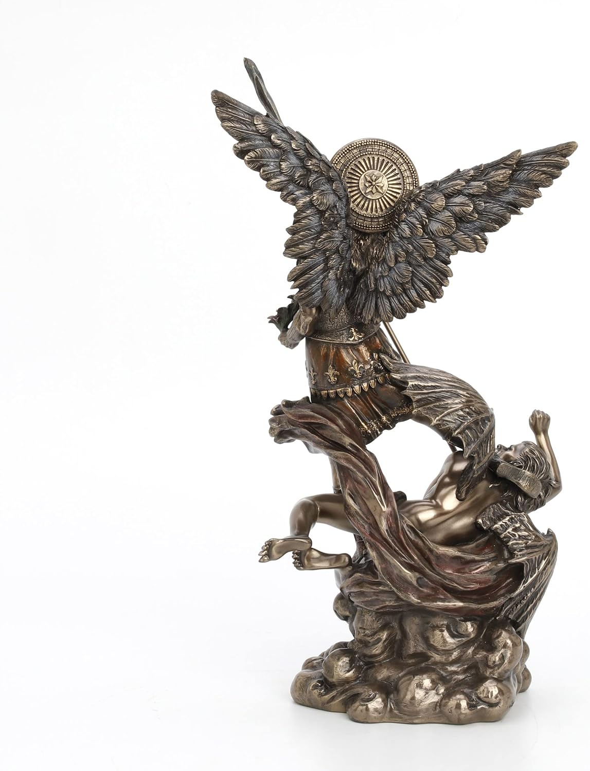 Unicorn Studios WU73529A4 St. Michael Holding Flowers Standing on The Demon