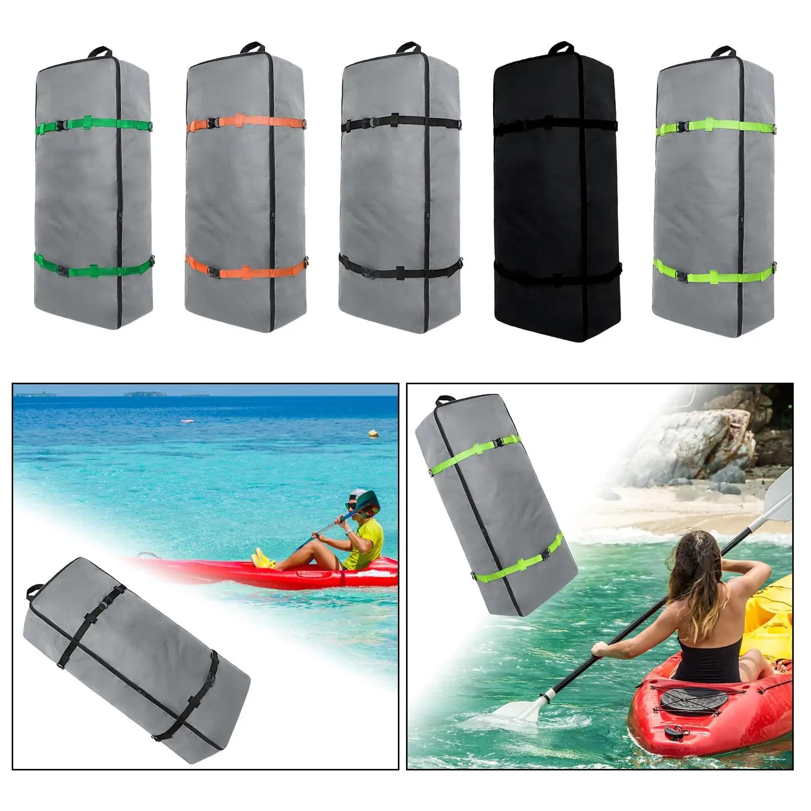 Surfboard Tasche Cover Paddleboard Rucksack Kajakfahren Tragetasche Lagerung Organizer Reißfest Surfboard Deck Bag(Black)