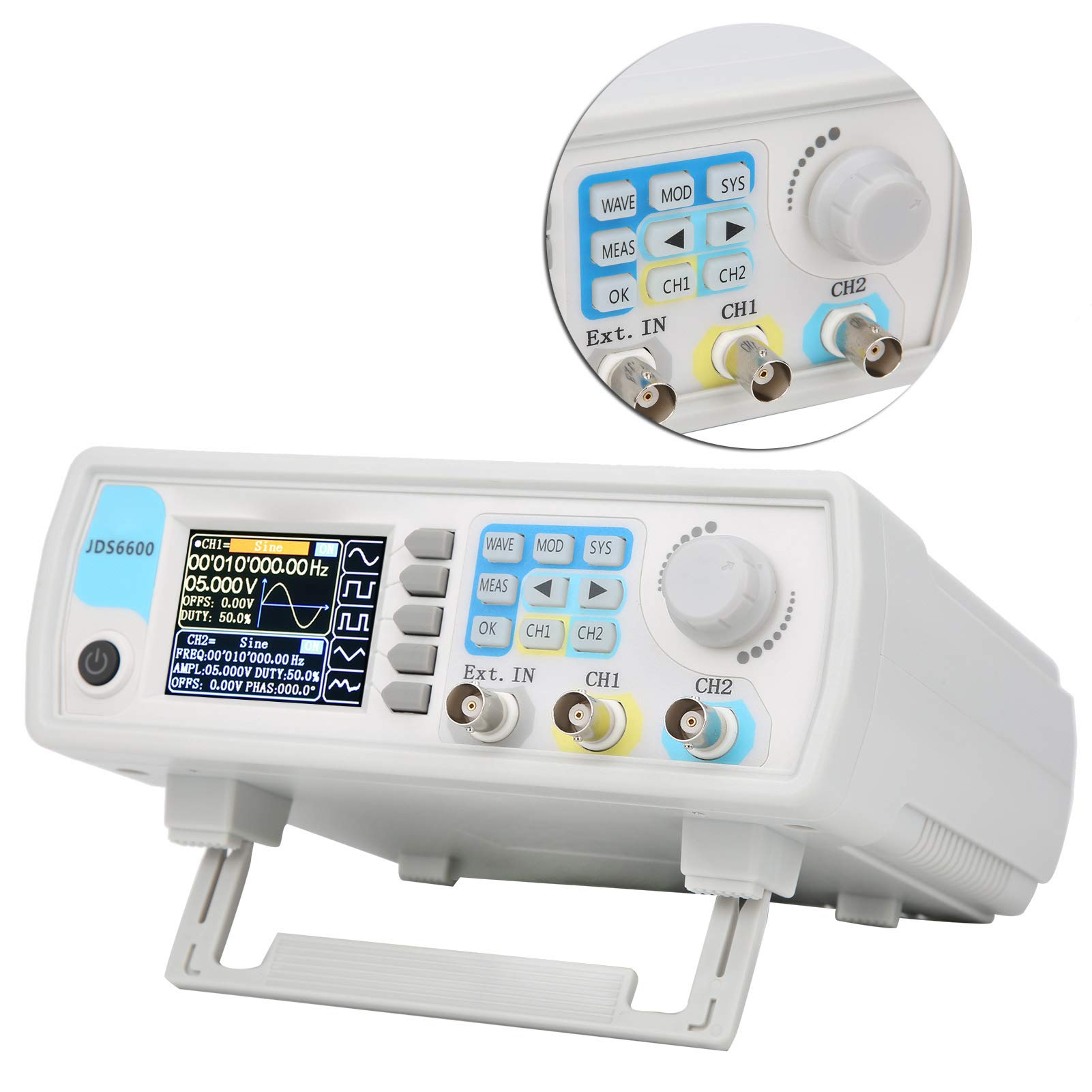 Generatore di segnale DDS a 2 canali AC100‑240V Misuratore di frequenza a forma d'onda arbitraria JDS6600‑40M(EU plug)