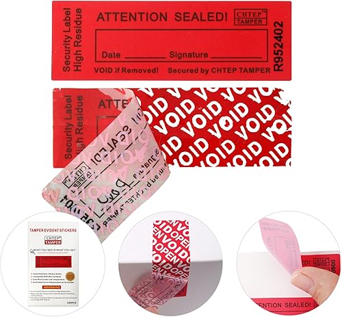 Miniatura 9 de 100 calcomanías de vacío 100  de residuos de alta calidad a prueba de manipulaciones etiquetas sellos 0984 x 3543in azul