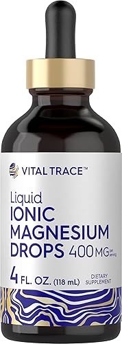 Carlyle Magnesio iónico líquido 400 mg  4 oz  Suplemento vegetariano, sin OMG y sin gluten  Vital Trace