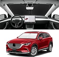 Vista 108 de Parasol de parabrisas de ajuste personalizado para Nissan Titan 2017-2024, bloquea los rayos UV y el calor, parasol de ventana delantera, fácil