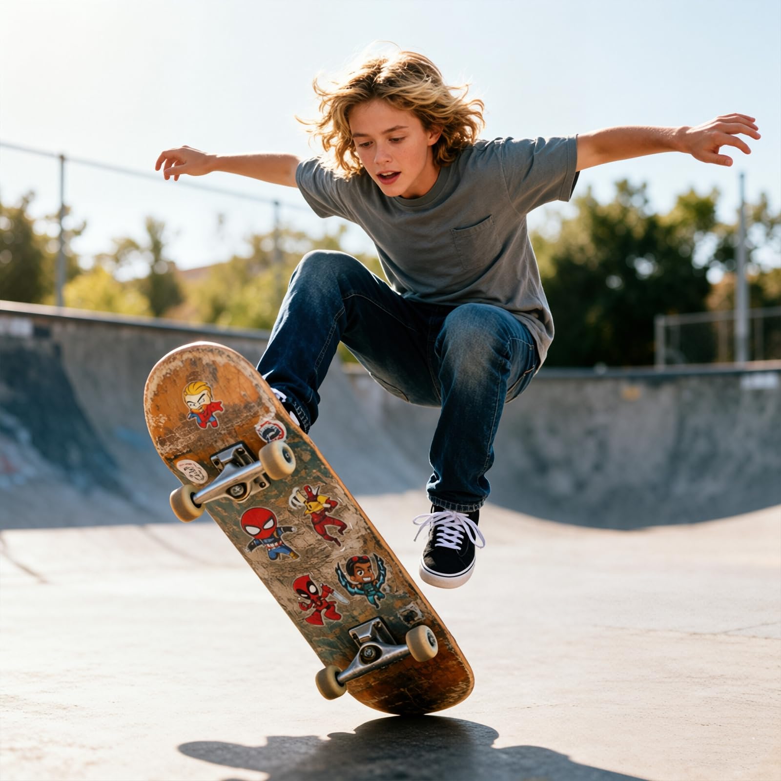 Condition photo showing New/Like New for stickers for water bottles 100pcs sticker skateboard luggage laptop bumper waterproof vinyl stickers bulk for boys teens adults (superhero)
