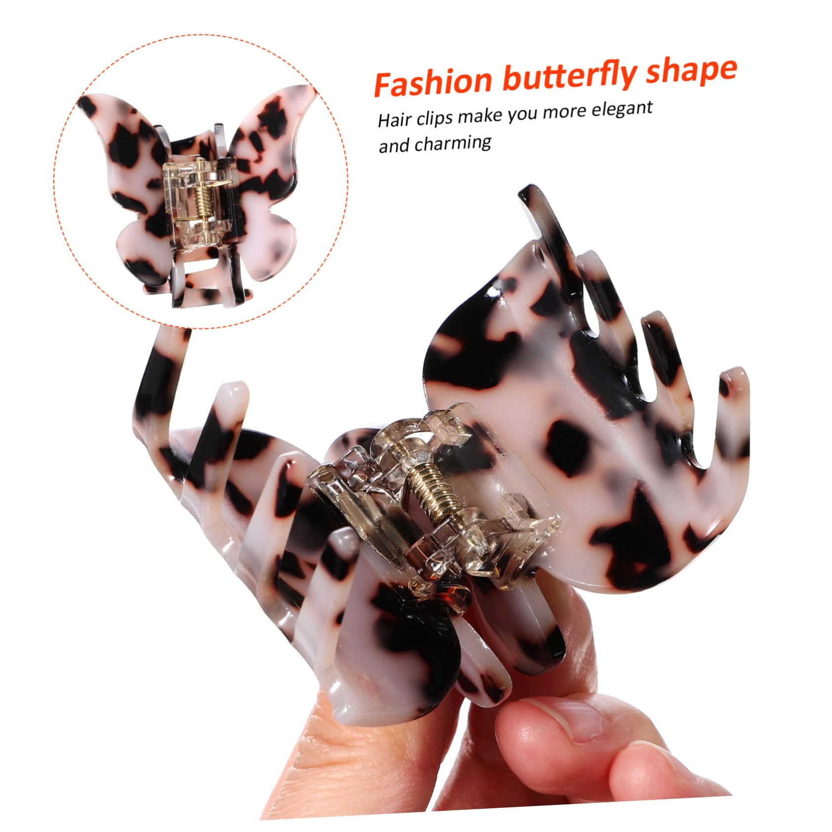 STOBAZA 6 Stück Teiliges Damen Schmetterling design aus Langlebigem Acetat Starker Halt für Dickes und Dünnes Haar Vielseitig für Alltag Sport und Partys