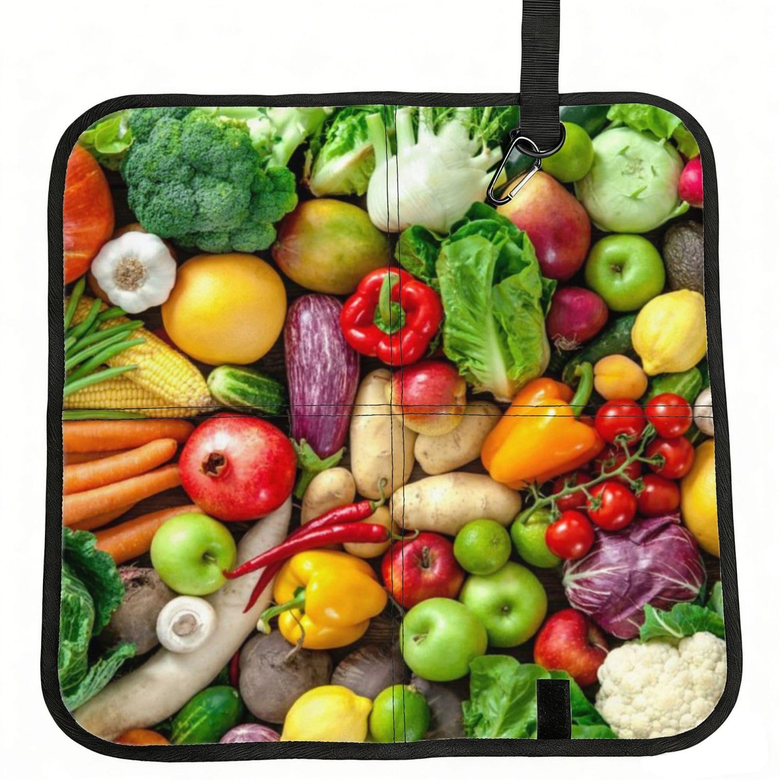 ERCgad Fresh Fruits And Vegetables Print Foldable Seat Cushion Portable Chair Pad Lightweight Travel Outdoor Office Home