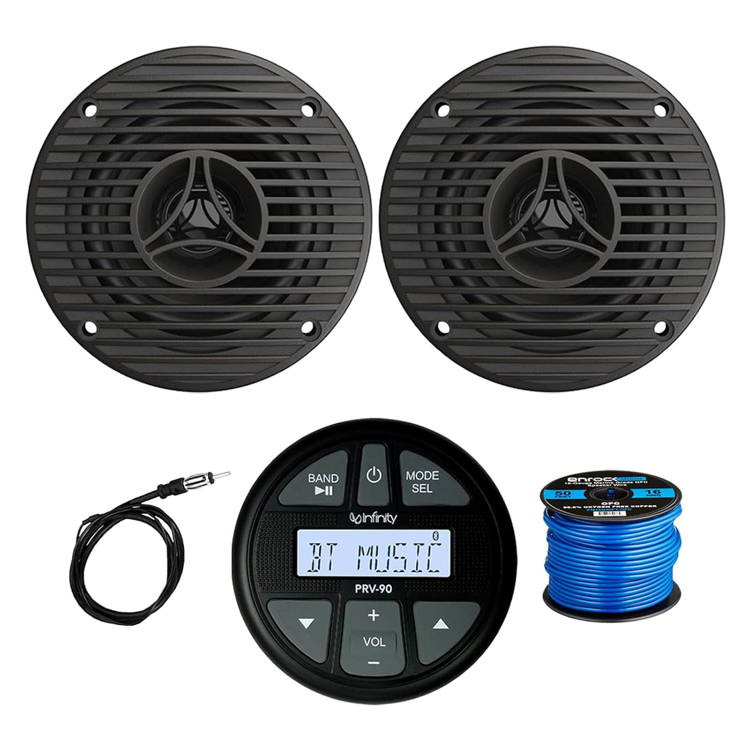 Gauge Style AM FM Bluetooth AUX USB Marine Stereo Radio Digital Media Receiver 3 5 75 Watt Peak