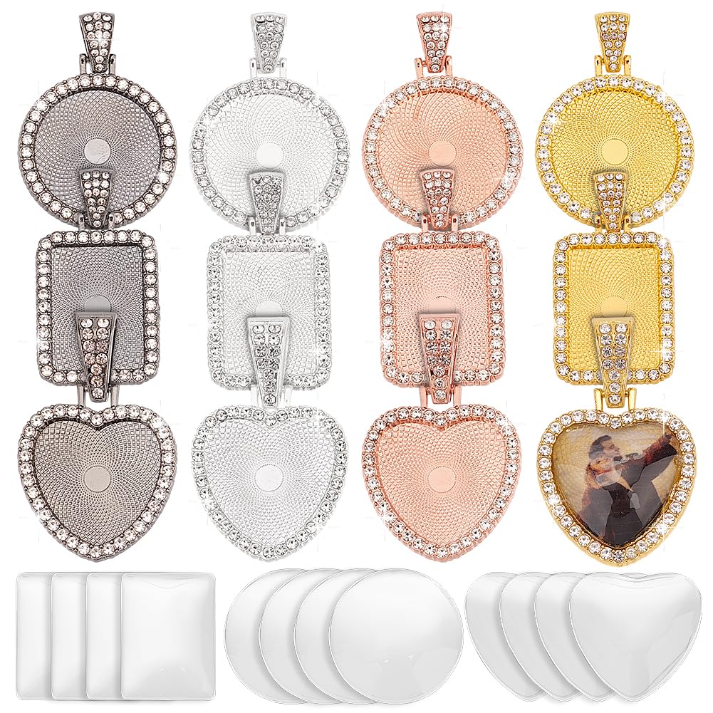 Créer vos bijoux personnalisés avec ce lot de 24 supports pendentifs strass