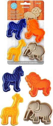 Miniatura 4 de R & M International estampador para panadería  galletitas  fondant, "A" diseño animal, 2", Plateado