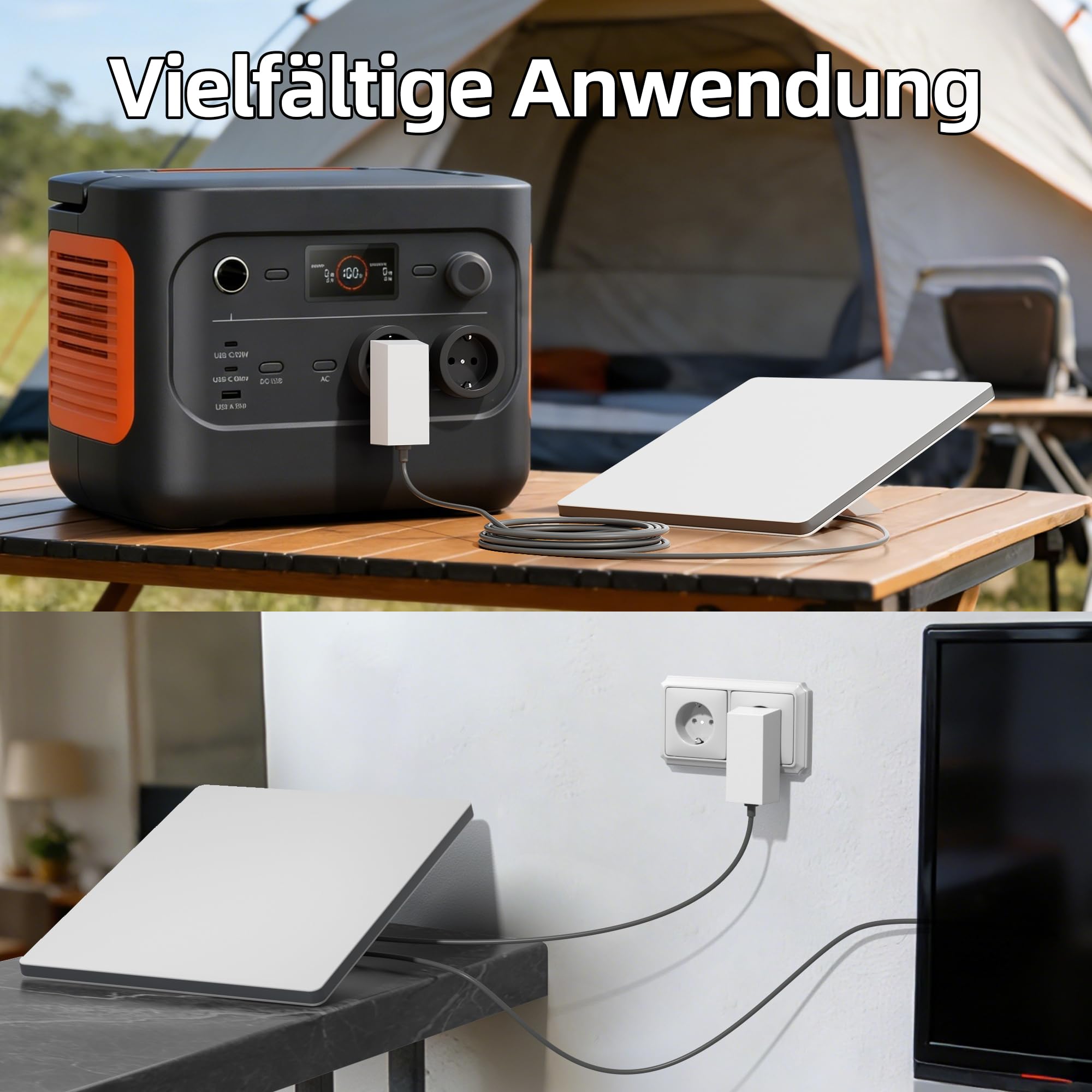 Joinfworld Starlink Mini ładowarka 60 W, zasilacz zastępczy AC adapter 30 V 2 A wyjście (korzystanie z oryginalnym kablem, bez kabla w zestawie) ładowarka sieciowa, do mini anteny Starlink, w podróży
