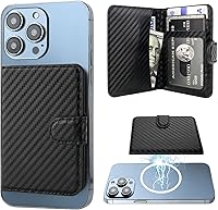 Vista 12 de Bocasal Cartera Magnética para MagSafe, Soporte Magnético para Tarjetas con Bloqueo RFID de Cuero, para iPhone 16/15/14/13/12 Pro/Max/Plus, Cartera