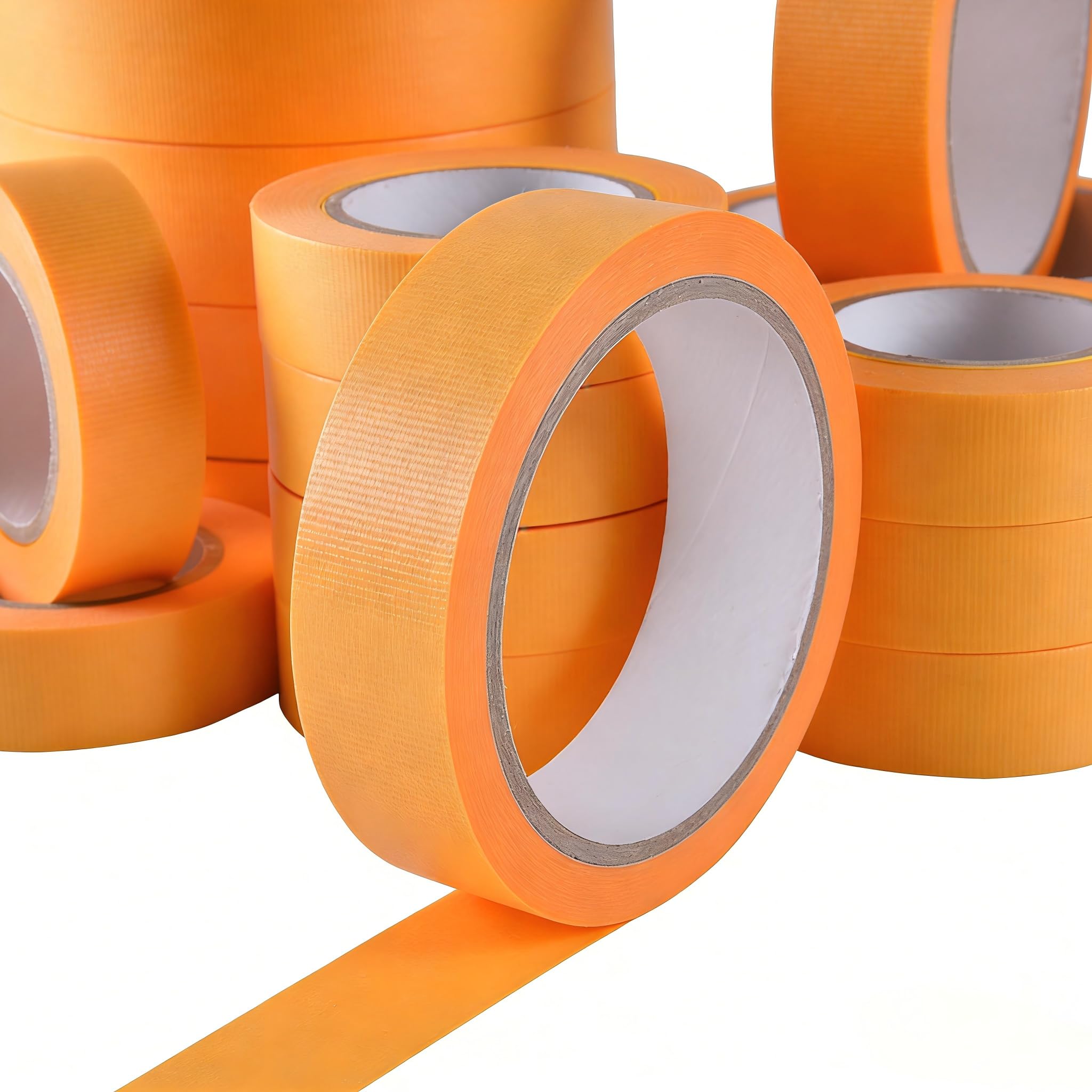 Goldband Malerkrepp Kreppband 24xRollen 48mm x 50m, Profi Malerband Abdeckband, Selbstklebend Gold Washi Tape Klebeband Malertape (24, 48MM*50M)