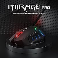 Vista 2 de Redragon M690 PRO - Mouse inalámbrico para juegos 8000 DPI con cable y llave de disparo rápido 8 botones macro diseño ergonómico para PC Maclaptop