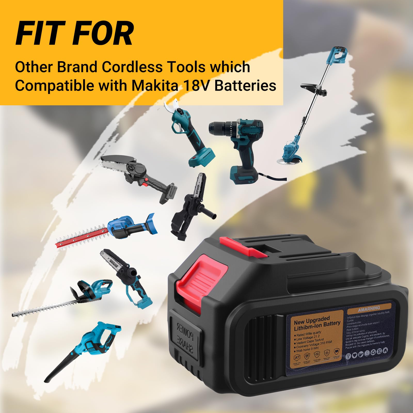 Batteria Di Ricambio 4Ah 21V MAX Compatibile Con PR-E50, PR-E40, PR-E8 | Continua A Lavorare Più A Lungo, Batteria Di Riserva Ideale Per Ridurre Le Interruzioni