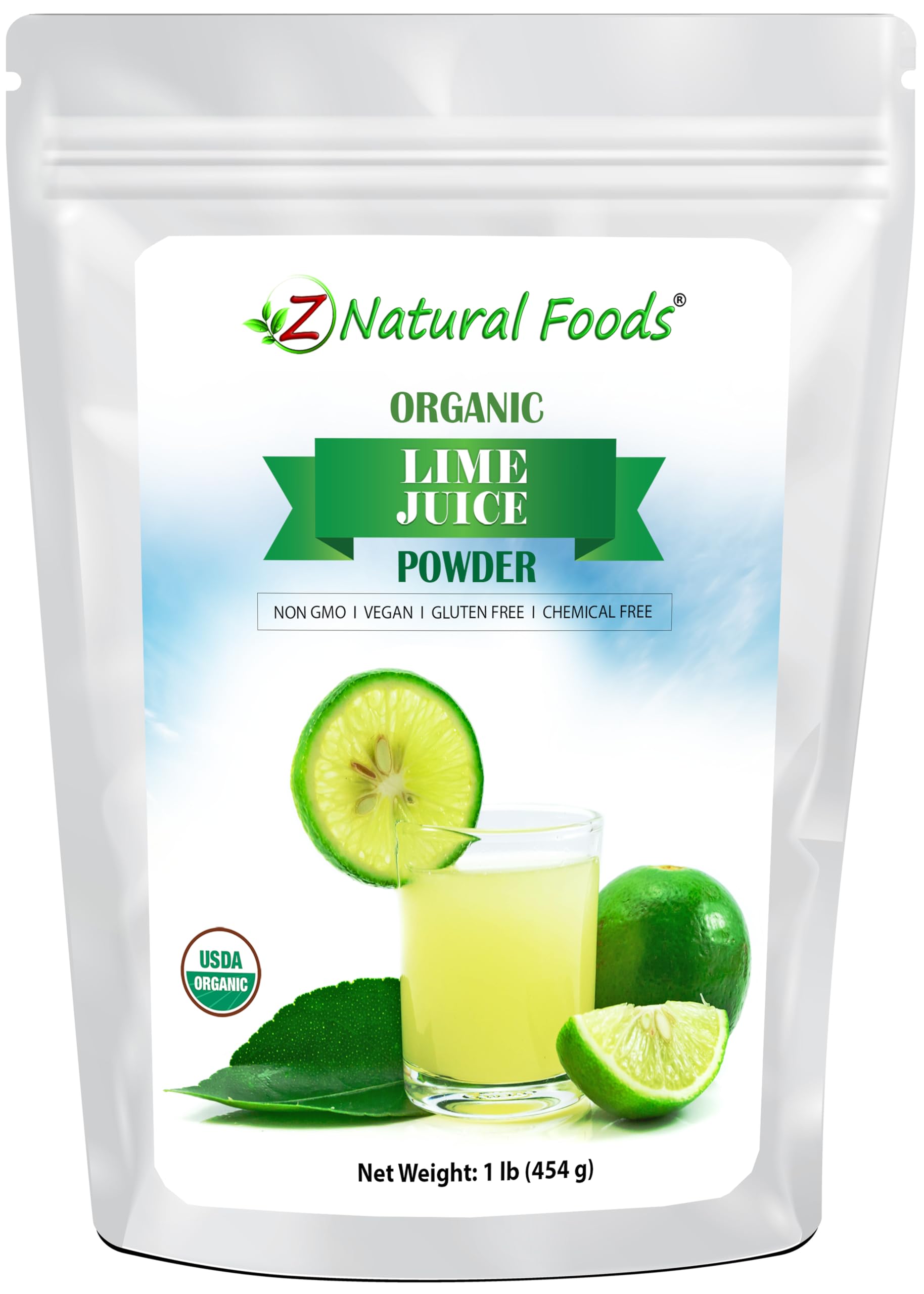 Organic Lime Juice Powder - Superfood Drink Mix Supplement For Drinks, Baking Cooking Recipes - Non GMO, Vegan, Gluten Free, Kosher - 1 lb