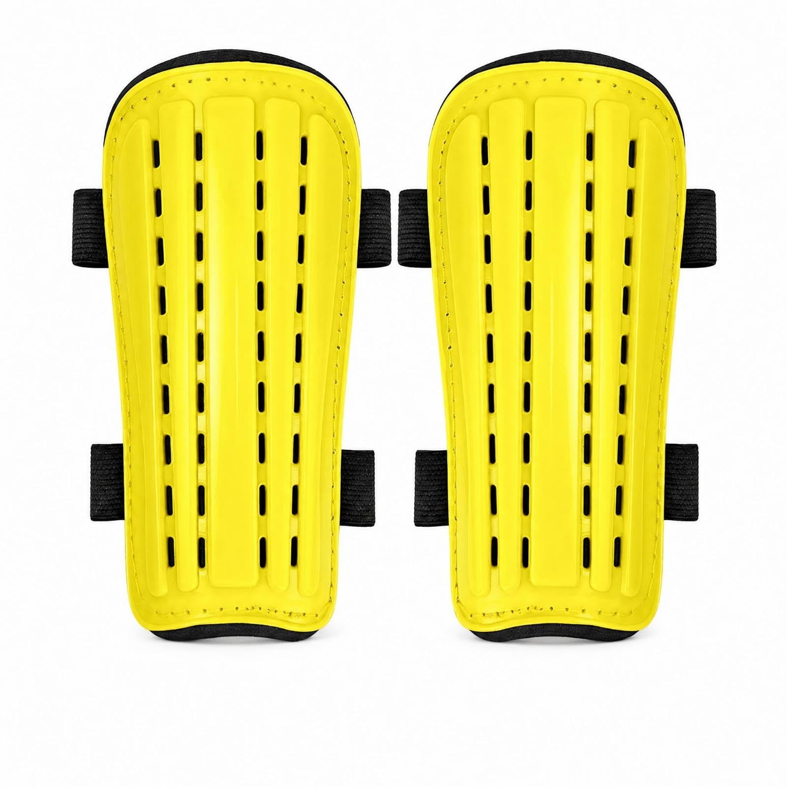 Soccer Shin Guards Hard Shell Molded Shin Guards Ventilated Leg Protection for Football Yellow M | Protective Gear | Clothing, Shoes & Accessories | Soccer | Team Sports-image-49