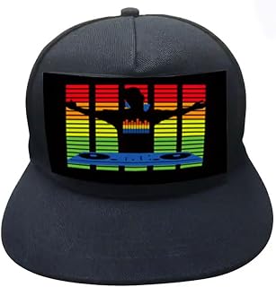 Sound Activated LED Snapback Hat