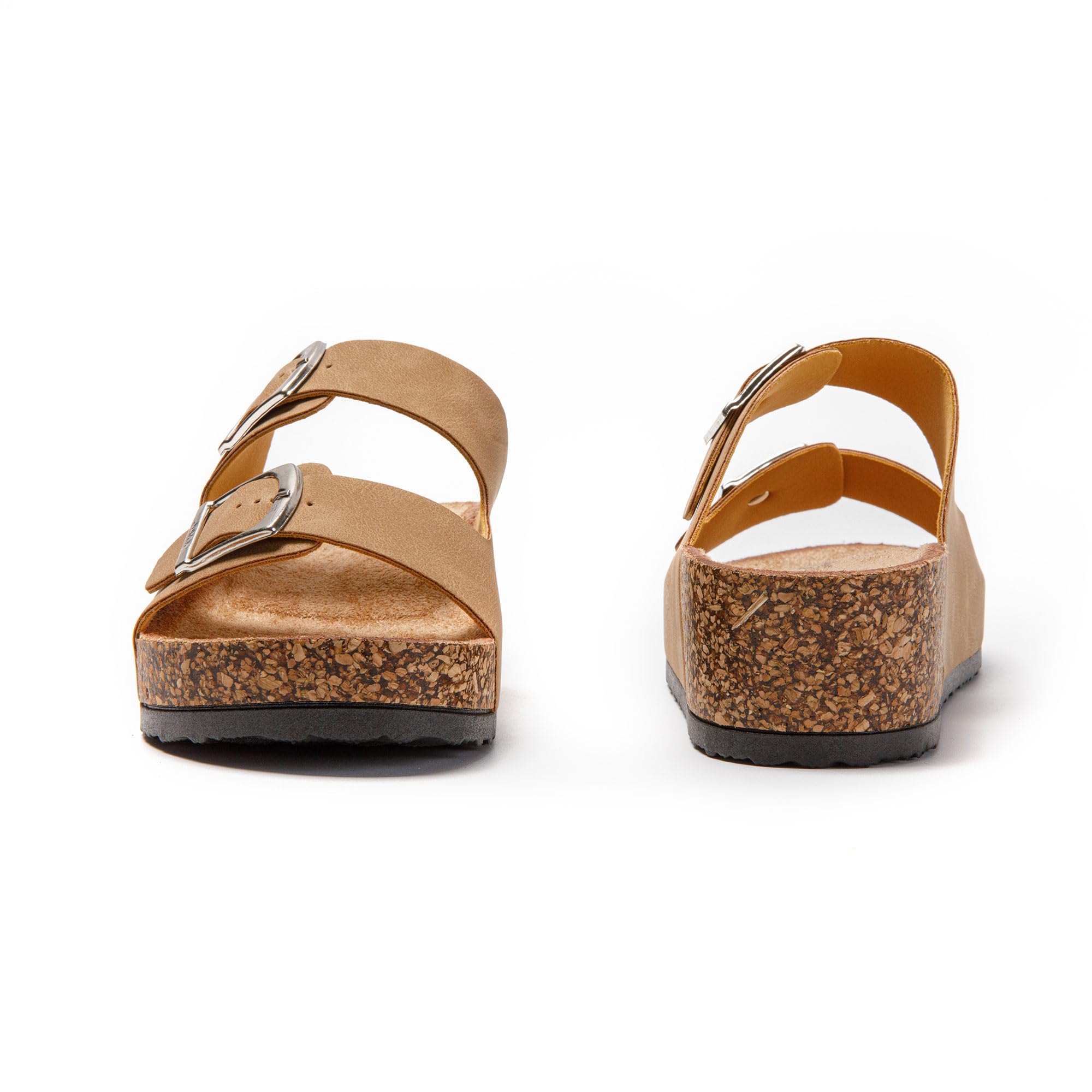 JOMIX Sandales Femme Mules Femmes Compensé Chaussons d'été Tongs Femme Claquette à Talon Confortables pour Maison Piscine Plage